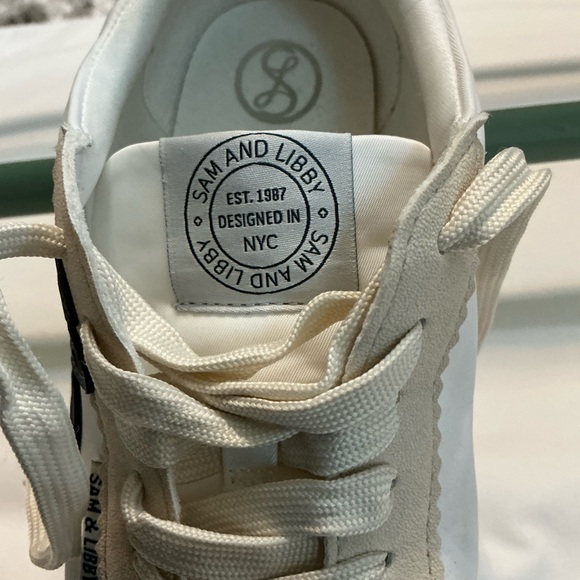 Sam & Libby Cream and White Sneakers - Picture 3 of 5